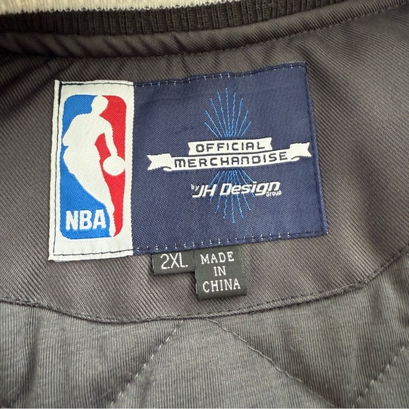 NBA Women's Golden State Warriors JH Design Gray PolyTwill Logo Jacket Unisex 2X - Picture 11 of 11